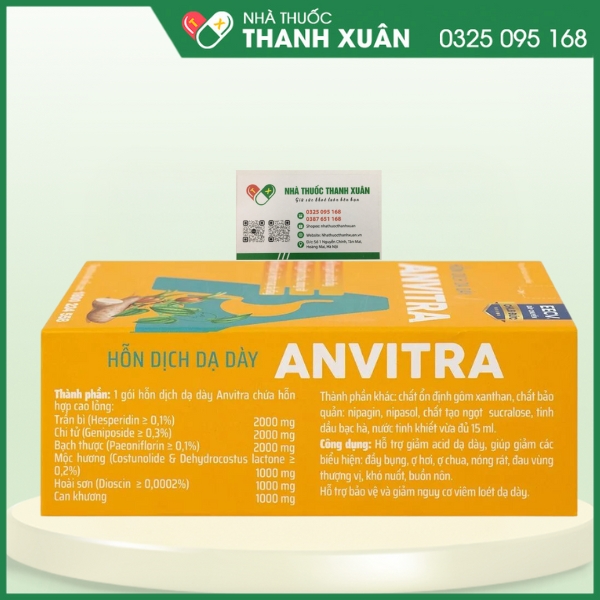 Hỗn dịch dạ dày Anvitra - Hỗ trợ giảm acid dạ dày